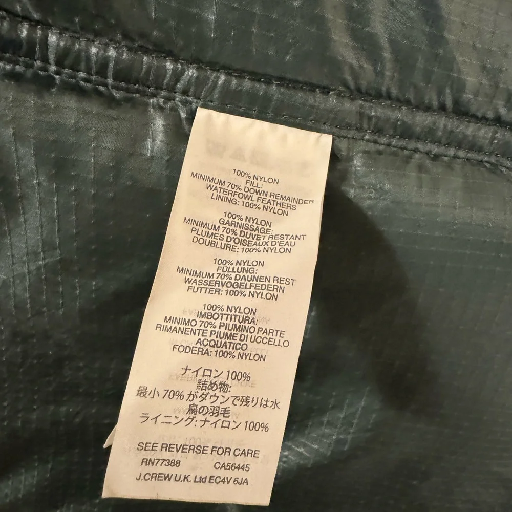 J. Crew Teal Quilted Puffer Vest